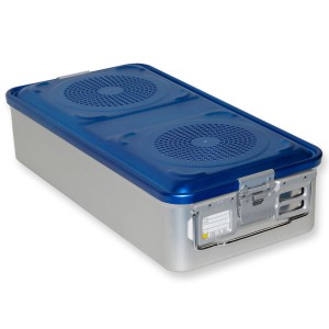 CONTAINER CON FILTRO grande h135 mm - blu forato