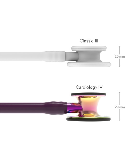 LITTMANN CARDIOLOGY IV - 6239 - prugna - finiture arcobaleno brillanti - conn. viola