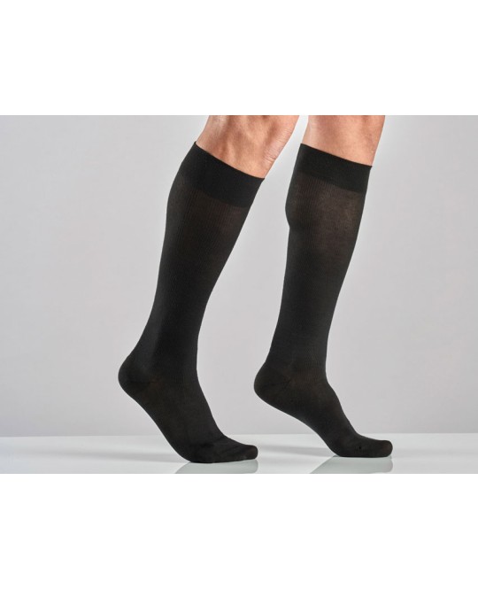 GAMBALETTO COTONE UNISEX - XXL - media compressione - nero