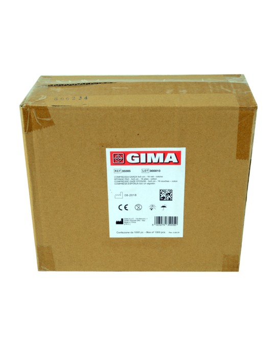 COMPRESSA GARZA 5x5cm cotone - 10 pacchi da 100