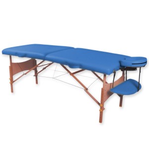 LETTINO DA MASSAGGIO IN LEGNO a 2 SEZIONI - blu