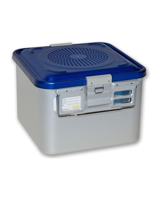 CONTAINER CON FILTRO piccolo h200 mm - blu forato