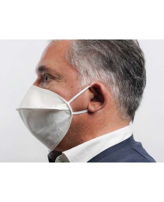 MASCHERINA RIUTILIZZABILE MYCROCLEAN BFE 99,8% - doppio strato, bianca/bianca