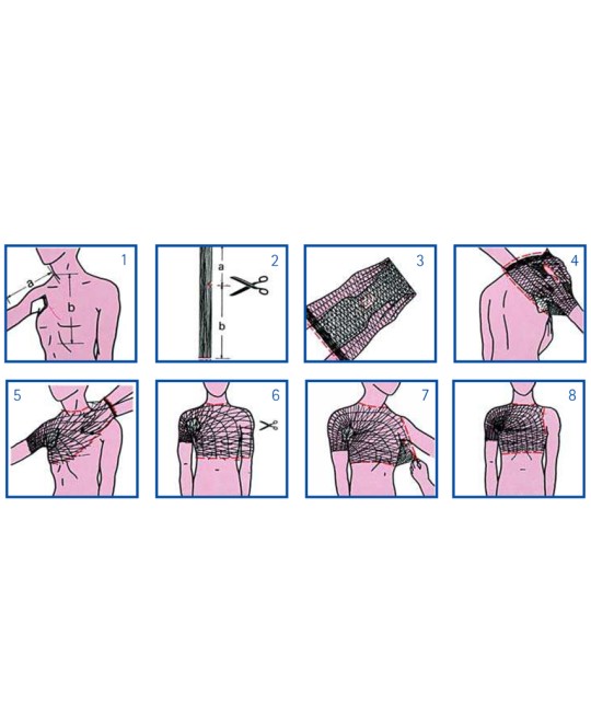 RETE TUBOLARE ELASTICA - calibro 10, per spalle, corpo, schiena