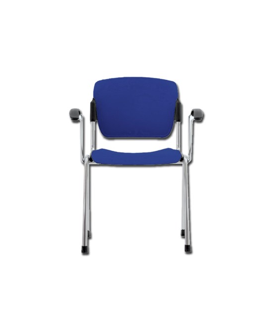 SEDIA IMPILABILE CON BRACCIOLI - blu