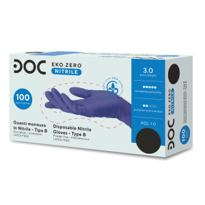 Guanti in nitrile senza polvere EKO ZERO tg S