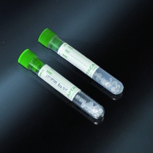 Provette con Granuli Separatori 4ml-PMMA (Polimetilmetacrilato)-Verde-Rack 50pz.