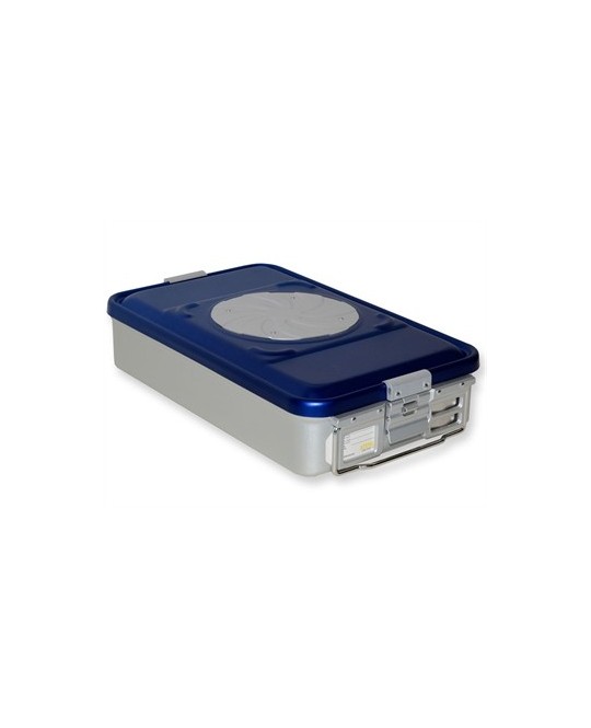 CONTAINER CON VALVOLA medio h100 mm - blu forato