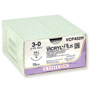 SUTURA ASSORBIBILE ETHICON VICRYL PLUS - 3/0 ago 24 mm