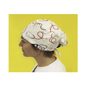 Cuffia chirurgica per capelli corti con cinturini posteriori - stetoscopio