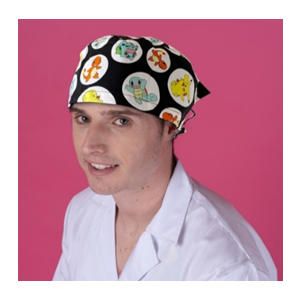 Cuffia chirurgica per capelli corti con cinturini posteriori - Pokemon
