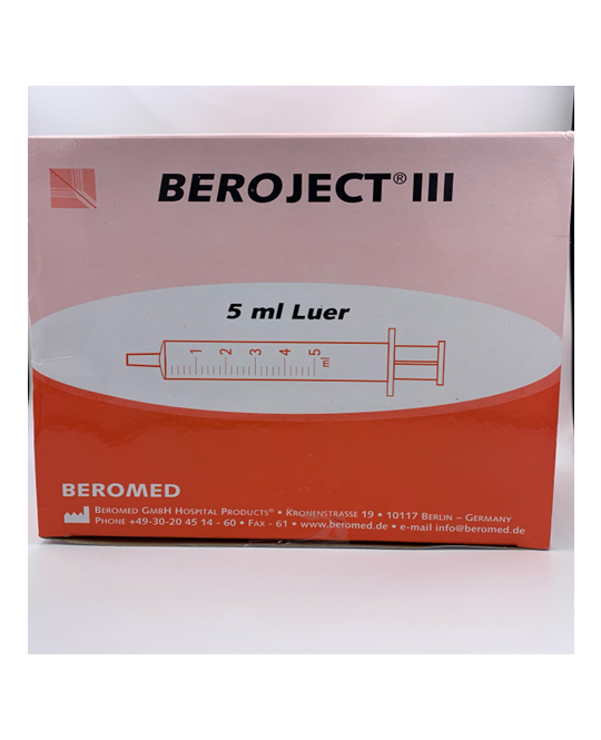 Siringhe 5ml Beromed 22g x 30mm - Conf. 100 pz
