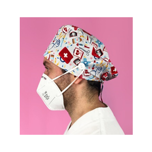 Cuffia Capelli Corti con Bottoni - Grigio strumentale