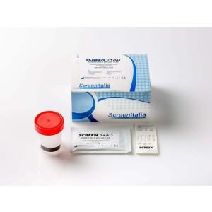 Screen 7 + AD Test Antidroga 7 Sostanze + AD Urina ad immersione 25 pezzi