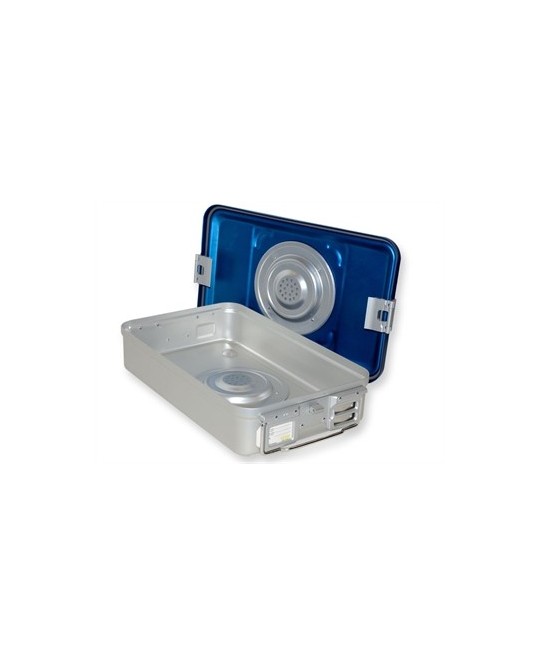 CONTAINER CON VALVOLA medio h100 mm - blu forato