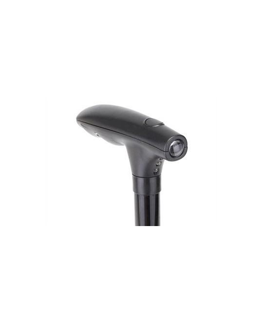 BASTONE CON VENTOSE e LUCE LED - nero