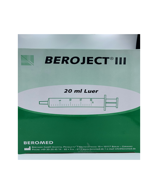 Siringhe 20ml Beromed 21g x 40mm - conf. da 50 pz