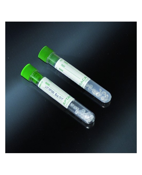 Provette con Granuli Separatori 4ml-PP (polipropilene)-Verde-rack da 50pz.