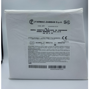 Garza Idrofila Tagliata In Compresse Stese Monouso Tit 10X10