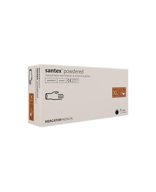 GUANTI LATTICE SANTEX - PREPOLVERIZZATI - extra large