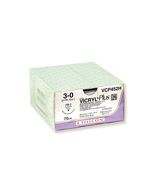 SUTURA ASSORBIBILE ETHICON VICRYL PLUS - 3/0 ago 24 mm