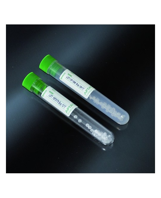 Provette con Granuli Separatori 10ml-PP (polipropilene)-Verde-rack da 50pz.