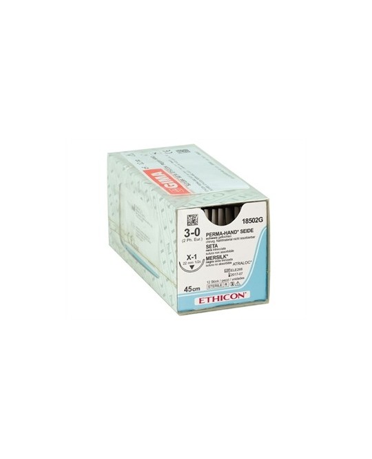 SUTURA SETA ETHICON PERMA-HAND - 3/0 ago 22 mm
