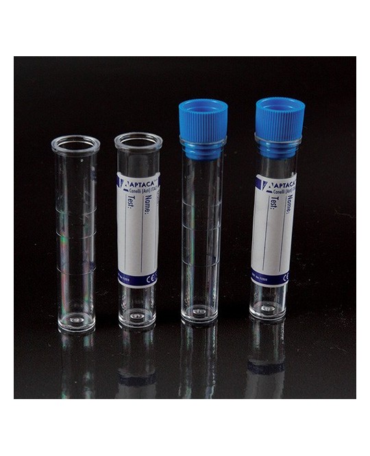 Provette Cilindriche 3ml Fondo piatto - In Polistirolo (con etichetta)