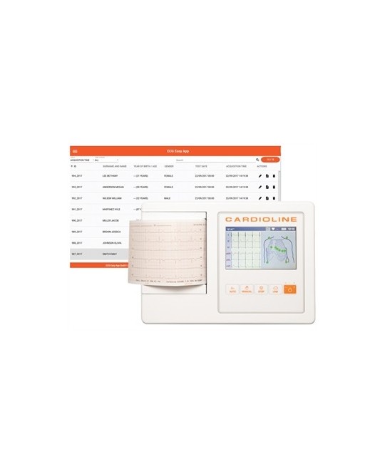 ECG CARDIOLINE 100L FULL - schermo a colori touch da 5