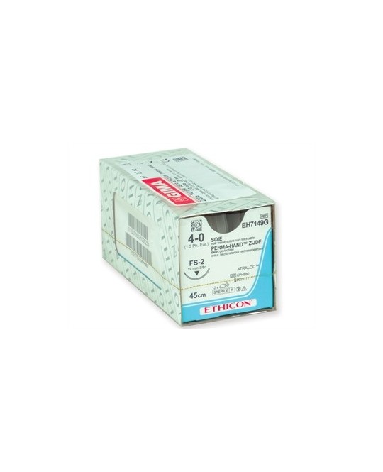 SUTURA SETA ETHICON PERMA-HAND - 4/0 ago 19 mm