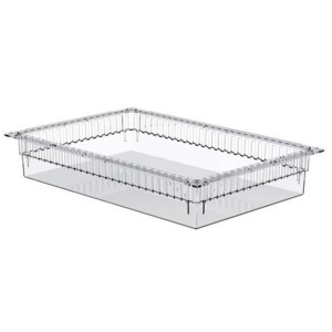 CASSETTO ISO PLASTICA TRASPARENTE 600x400x100 mm - aperto