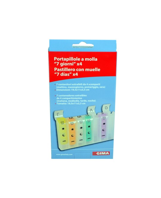 PORTAPILLOLE SETTIMANALE x4 SPRING - inglese