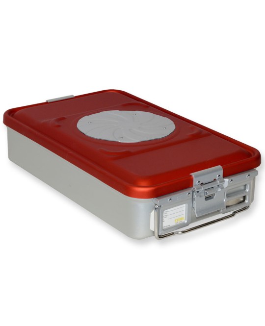 CONTAINER CON VALVOLA medio h100 mm - rosso