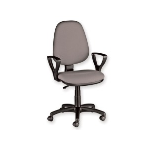 SEDIA CUNEO CON BRACCIOLI - tessuto - grigio