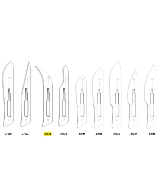 LAME GIMA INOX N. 12 STERILI