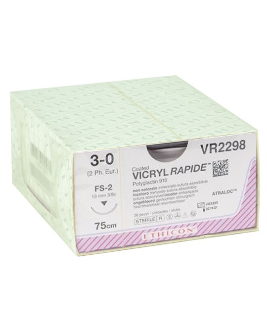 SUTURA ASSORBIBILE ETHICON VICRYL RAPID - 3/0 ago 19 mm