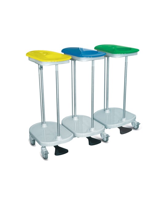 CARRELLO PORTASACCO a pedale - 3 sacchi