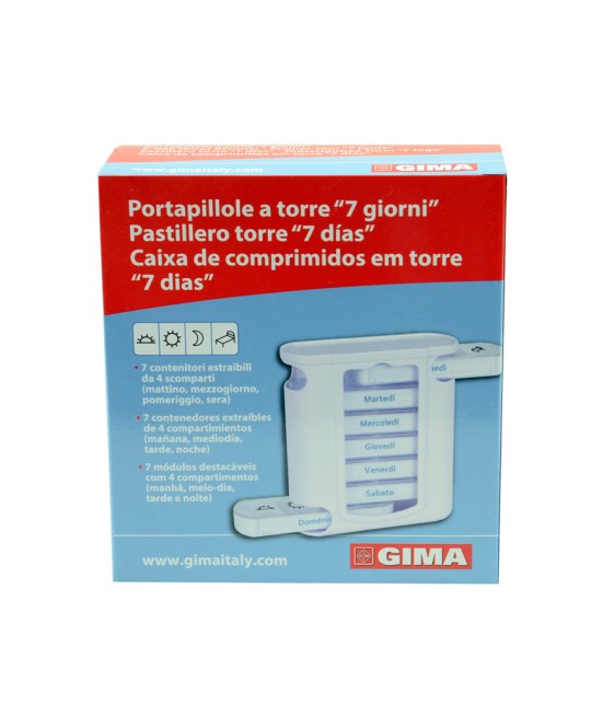 PORTAPILLOLE SETTIMANALE x4 TOWER - inglese/francese