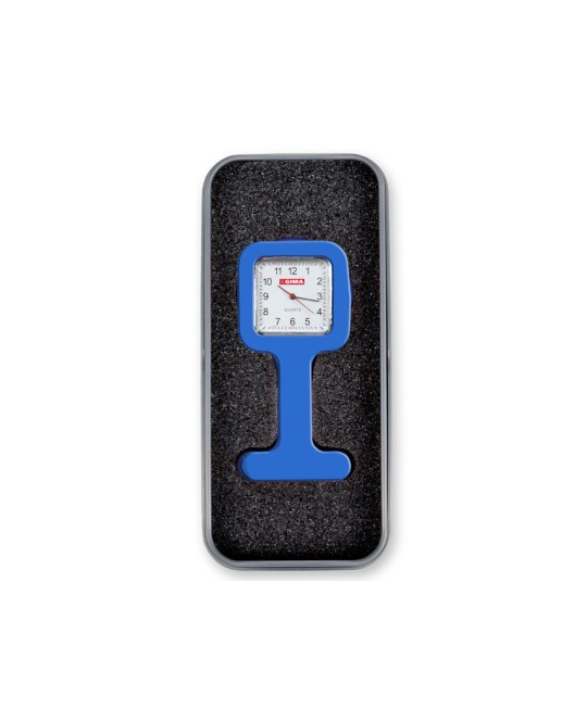 OROLOGIO PER INFERMIERI con scatola alluminio - quadrato - blu