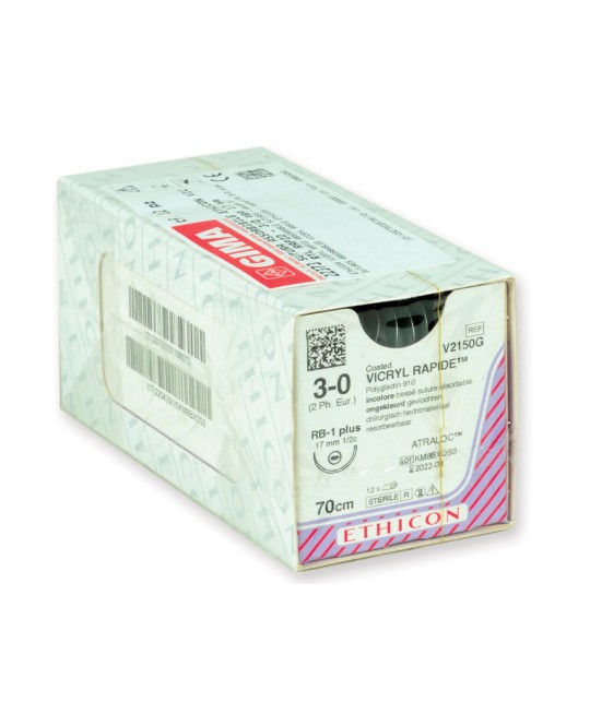 SUTURA ASSORBIBILE ETHICON VICRYL RAPID - 3/0 ago 17 mm