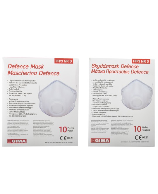DEFENCE MASCHERINA FFP3 A CONCHIGLIA - con valvola