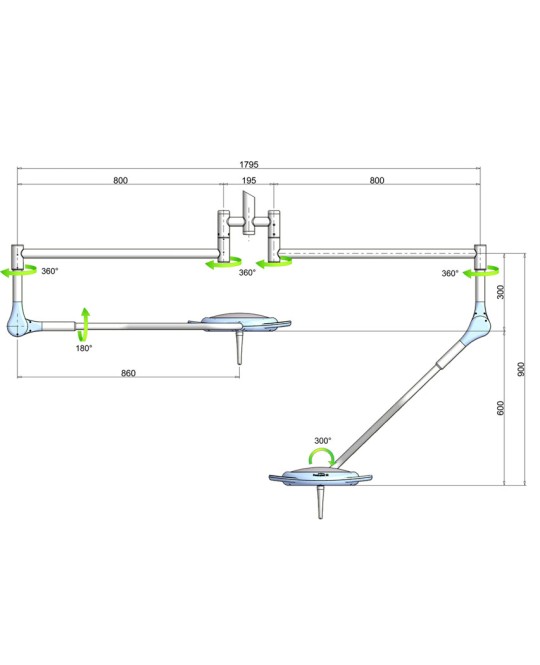 PENTALED 12 DOPPIA - da soffitto
