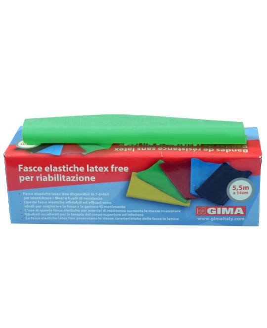 BANDA LATEX-FREE 5,5 m x 14 cm x 0,25 mm - verde