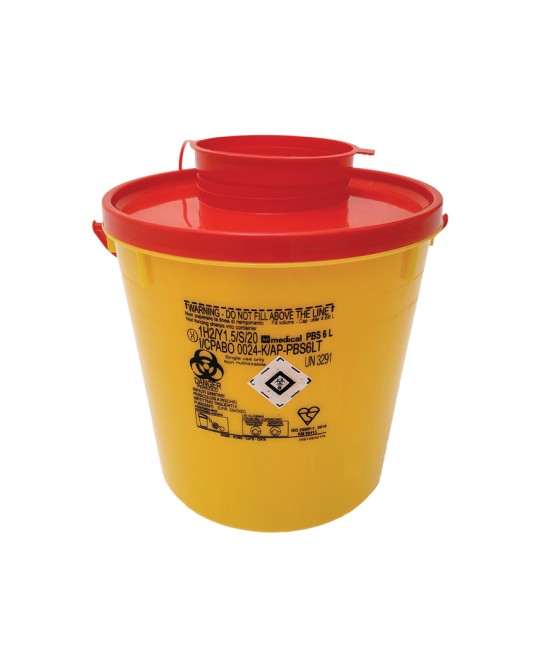 CONTENITORE RIFIUTI TAGLIENTI LINEA PBS - 6 litri