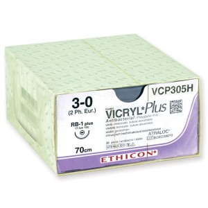 SUTURA ASSORBIBILE ETHICON VICRYL PLUS - 3/0 ago 17 mm