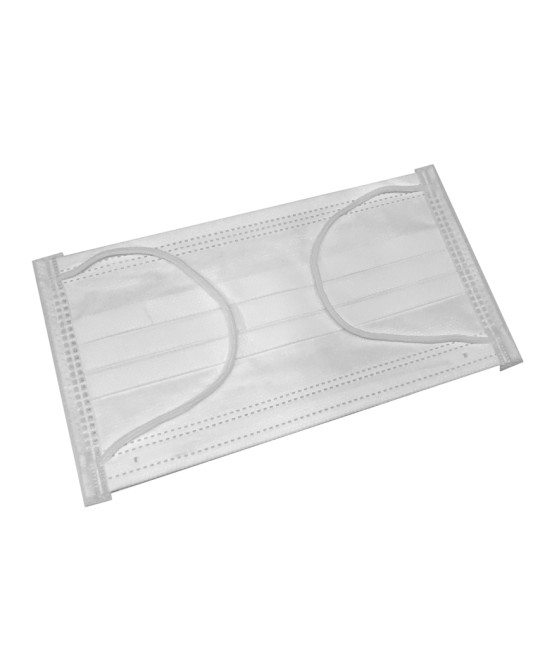 GISAFE MASCHERINA CHIRURGICA FILTRANTE 98% 3 VELI tipo IIR con elastici - adulti - bianca - scatola