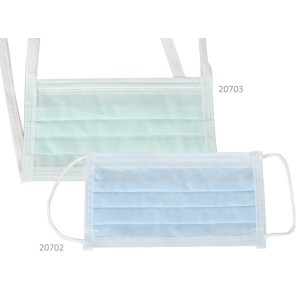 MASCHERINA CHIRURGICA 4 VELI 98% FILTRAGGIO - verde con lacci - tipo IIR