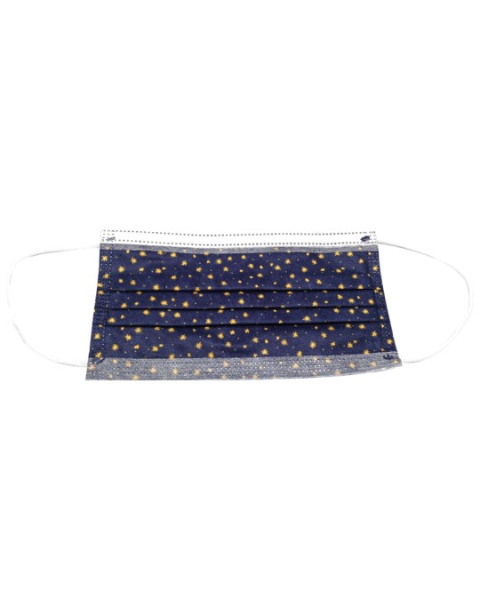 GISAFE MASCHERINA CHIRURGICA FILTRANTE 98% 3 VELI tipo IIR con elastici - adulti - stars - flowpack