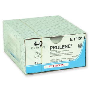 SUTURA MONOFILAMENTO ETHICON PROLENE BLUE - 4/0 ago 19 mm - 75 cm
