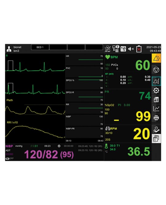 MONITOR GIMA BM3 PRO - SpO2+ECG+NIBP+TEMP+RESP